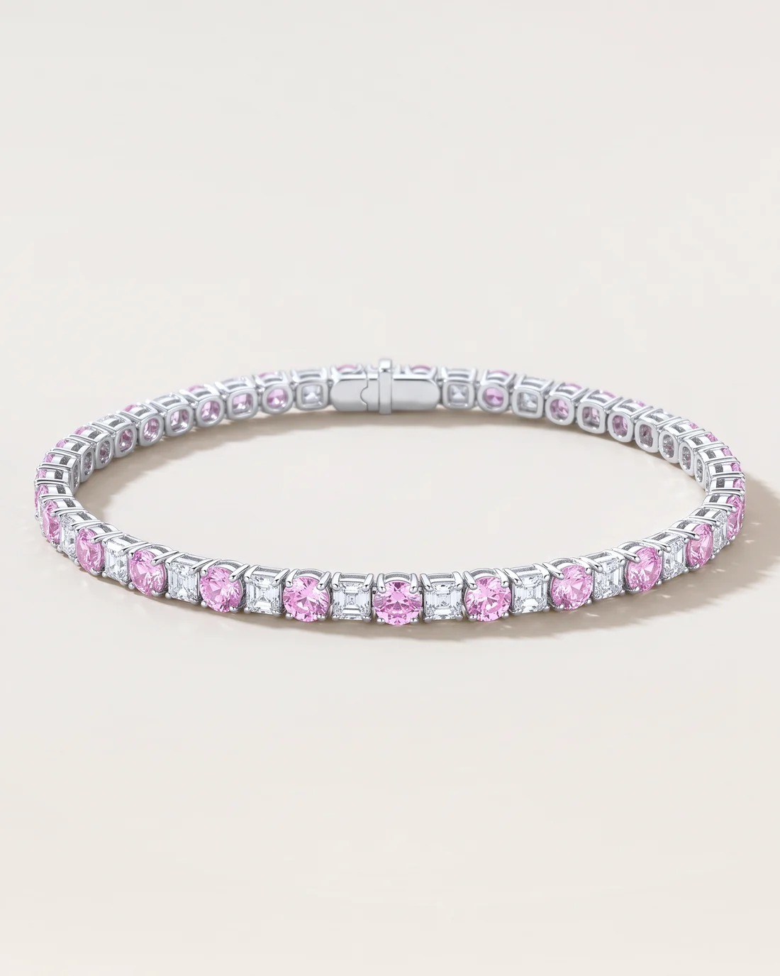 ORTIGAS Pink and Diamond Line, браслет, вид спереди