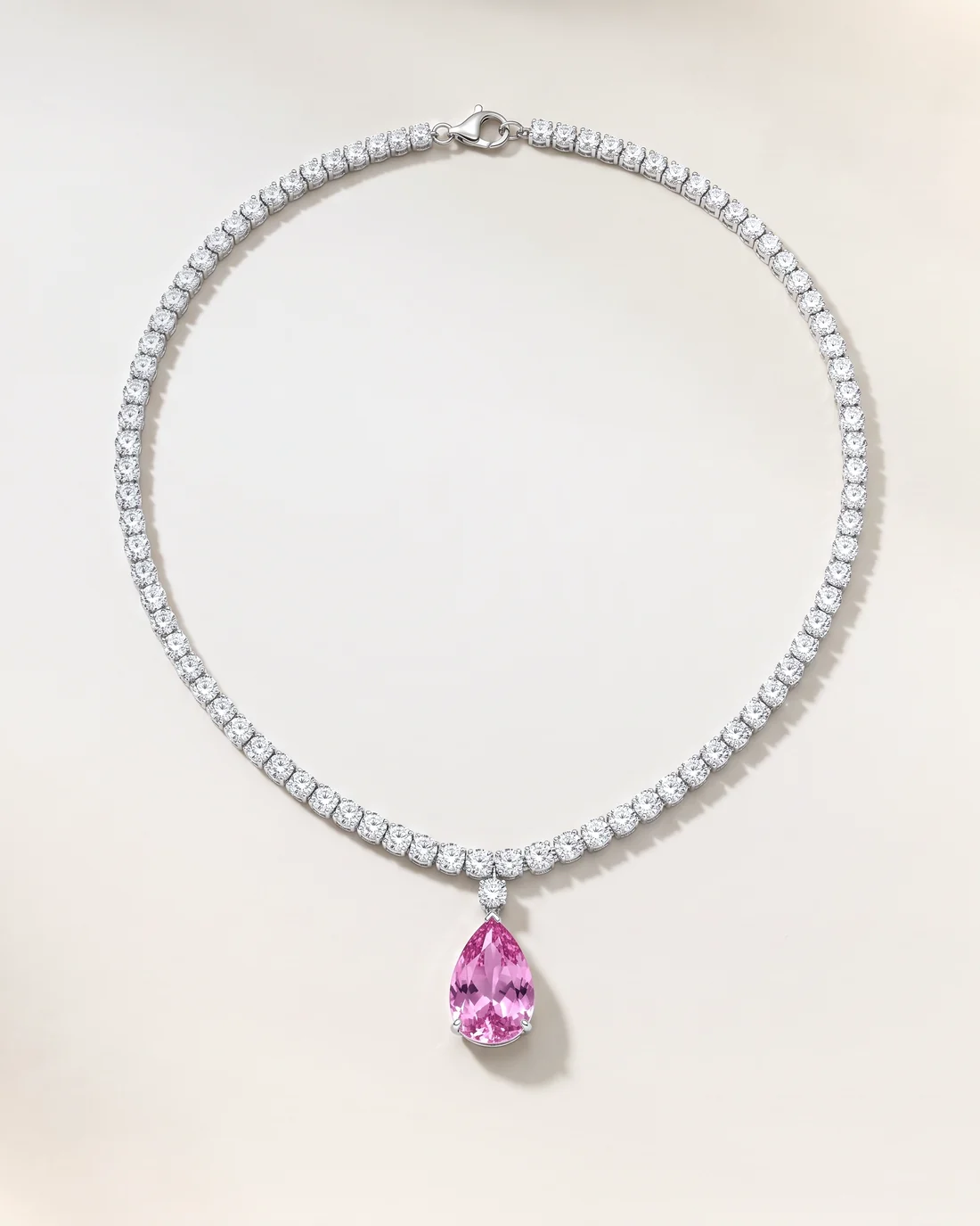 ORTIGAS Pink Pear Riviere, колье, вид спереди