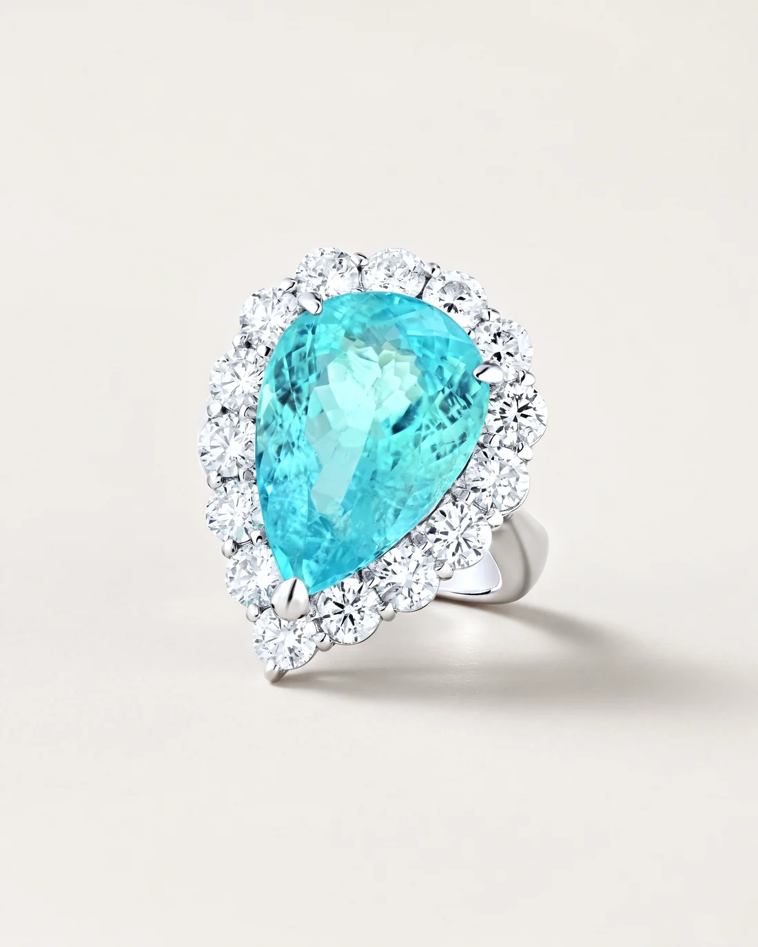 ORTIGAS Paraiba Pear, кольцо, вид спереди